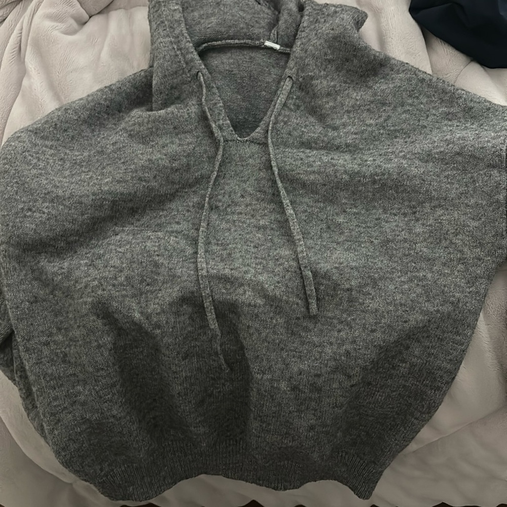gray sweater comfy jacket